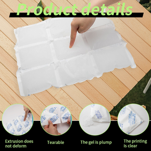 Besar 9-sel dingin Gel pak berbasis air Freezer terisolasi untuk pengiriman makanan dapat digunakan kembali rendam Pad - Product Image 4