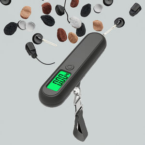 MiniPortable 50kg 10g affichage LCD numérique balance à bagages électronique batterie vert rétro-éclairé en plastique Type à quatre points suspendu à la main - Product Image 3