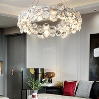Lustre en cristal minimaliste ANNO, luminaire de plafond LED pour l'éclairage d'appartements