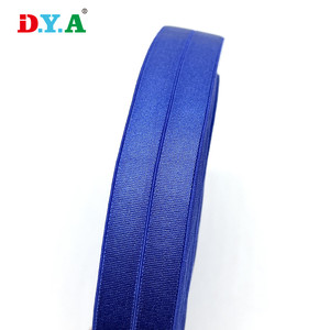 Customize 25mm 25mm Colored Silky Nylon Bias Binding Tape Fold Over <strong>Elastic</strong> Band Webbing Fold Over <strong>Elastic</strong> for Bra Underwear - Product Image 6
