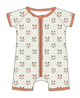 Combinaison à manches courtes zippée pour nouveau-né, motif de Noël personnalisé, de haute qualité, pour tout-petits, motif de fête, une pièce, en bambou