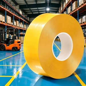 Cinta de Señalización de Piso de PVC de Alta Resistencia, Cinta de Advertencia de Seguridad de Grado Industrial Resistente al Desgaste para Almacenes con Alto Tráfico - Product Image 1
