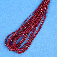 Vente en gros de perles de pierres précieuses naturelles rubis 3mm coupe à facettes perles de rubis en vrac pour la fabrication de bijoux