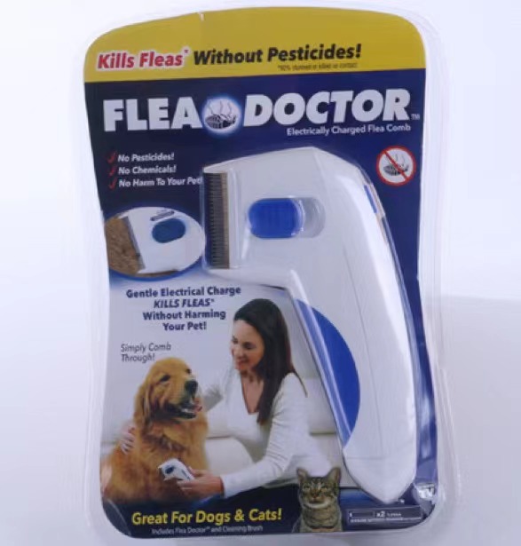 Pet Anti Flea Lice Cleaner Comb Electric Bushing Dog Pet Comb