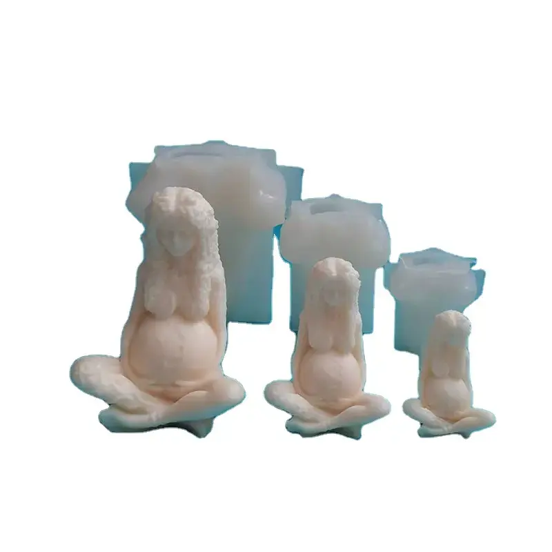 地球芸術像キャンドル型3Dシリコン型神話女神ガイア手作りDiy石膏ワックス型家の装飾
