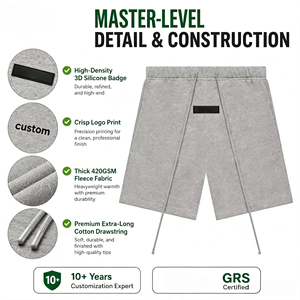 Professional Standard Custom Logo <b>Vintage</b> <b>French</b> Terry 100% Cotton Running Designer Blank Baggy Streetwear Basketball Shorts for - Product Image 4