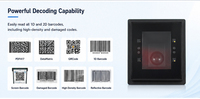 Pemindai Barcode Rakinda Industrial Tetap 2D/QR/1D Antarmuka USB Ukuran A4 untuk Mesin Penjual Otomatis & Kontrol Akses