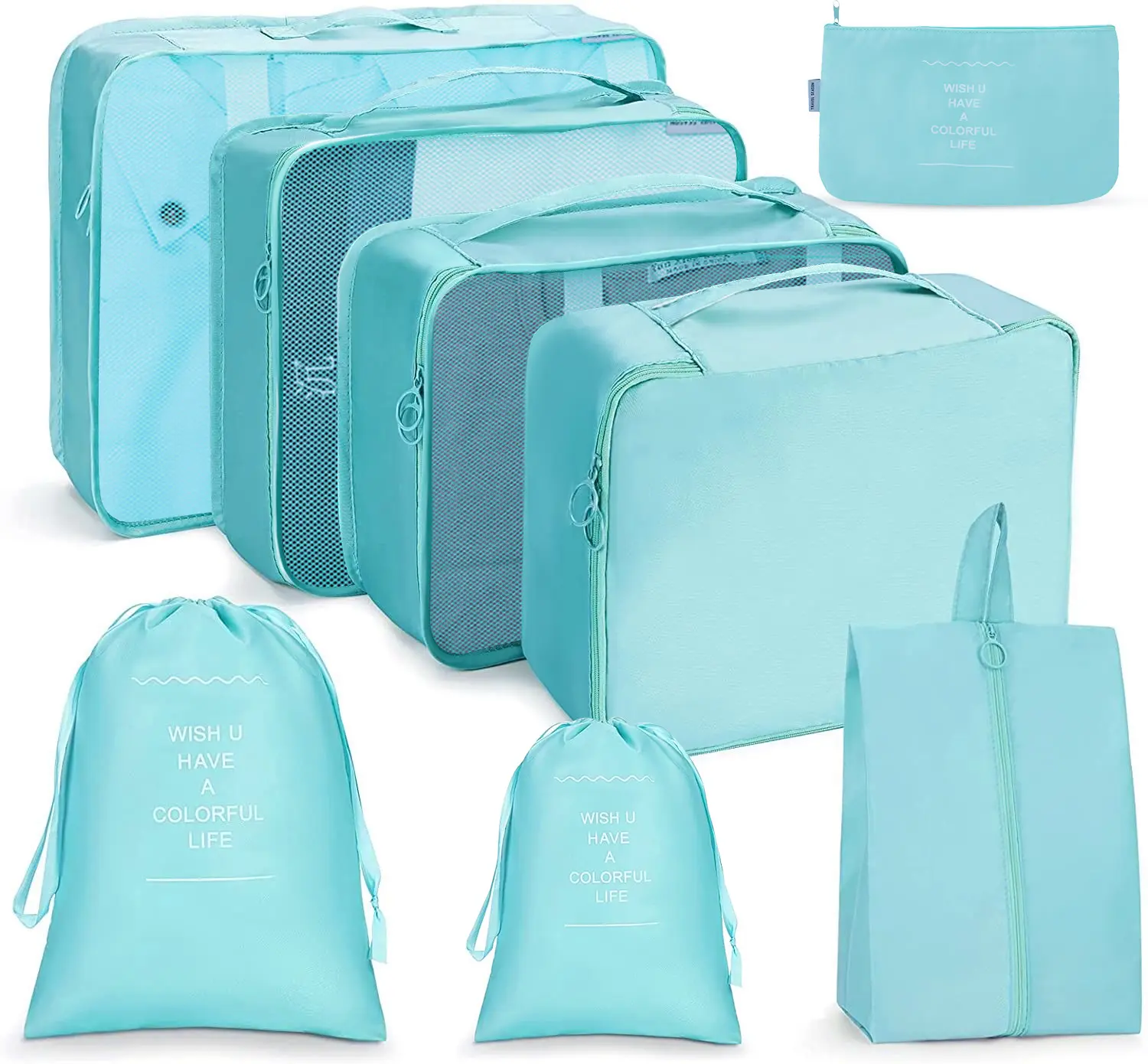 Foldable Multi-functional suitcase Storage Bag 8pcs Organizers Packing Cubes Set Travel Luggage Organizer Luggage Storage Bags