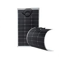 Panel Surya ETFE Fleksibel Terlaris Lintas Negara 100W Modul Fotovoltaik Pengisian Daya 12V/24V Perlindungan IP68 1.8kg