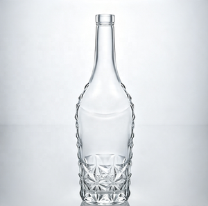 Bouteille en verre gravée en forme d'étoile de 750 millilitres, bouteille incurvée en relief, adaptée au whisky, à la vodka, au <span class=keywords><strong>gin</strong></span> - Product Image 6