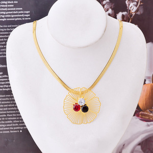 Lucky Clover <strong>Necklaces</strong> for Women Teen Girls Cute Gold Stainless Steel Clover Earrings <strong>Rings</strong> <strong>Necklace</strong> Prom <strong>Wedding</strong> Jewelry Set - Product Image 3