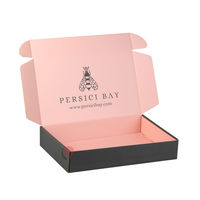 Boîte cadeau en carton ondulé avec logo personnalisé, tiroir pliable avec doublure en éponge, papier artistique pour l'expédition de la Saint-Valentin