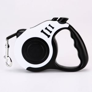 Laisse de chien rétractable automatique en nylon - Robuste pour chiens de petite/moyenne taille - Motif uni - Voyage en plein air - Promenade - Randonnée - Product Image 6