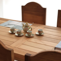 Table à manger rectangulaire en teck massif vintage de différentes tailles pour hôtel et villa, mobilier de maison