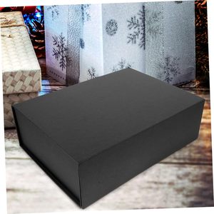 Logo Lớn Gấp Ráp Các Tông Bé Màu Đen Quà Tặng Sang Trọng Bao Bì Cứng Nhắc Từ Hộp Giấy Với Nắp Cho Doanh Nghiệp Nhỏ - Product Image 5