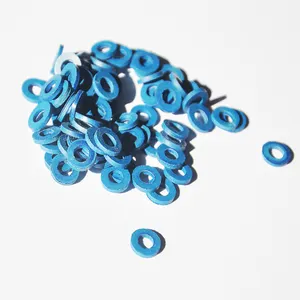 Customized conductive silicone Flat Washer High Precision Shim Ring,Conductive Elastomer blue silver plated aluminum gasket