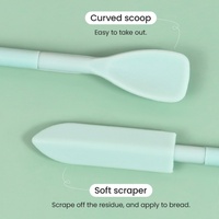 Paquet de 10 mini spatule et grattoir résistants à la chaleur en silicone pour micro-ondes, sans BPA, pour la cuisson au barbecue