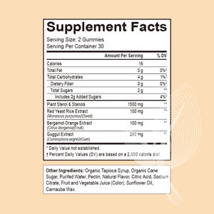 Compléments de cholestérol avec 1500 mg de stérols et stanols végétaux, gommes pour le soutien du cholestérol, gommes complexes pour le cholestérol - Product Image 3