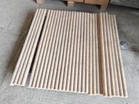 SH STONE Travertin Bullnose Bandes Garniture Pierre Panneau Mural Doublure En Marbre Moulures Côtelées Crayon 3d Marbre Décor Flûte Carreaux Dalle