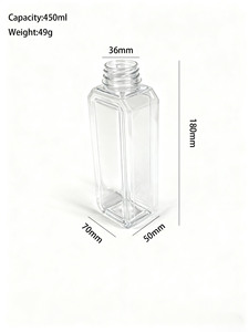 Cấp Thực Phẩm 480Ml Pet Vuông Đồ Uống Container Cho Tái Sử Dụng Chai Cho Lạnh Brew Trà Soda Nước Trái Cây Với Vít Cap Niêm Phong - Product Image 3