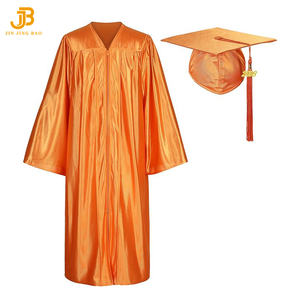 Vestidos y gorras <span class=keywords><strong>de</strong></span> graduación naranja brillante para adultos <span class=keywords><strong>de</strong></span> alta calidad - Product Image 3