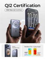 LISEN 2026 Nouveau Chargeur Magnétique Sans Fil Qi2 15W, Batterie Externe Portable 10000mAh à Charge Rapide pour iPhone 17 Pro Max
