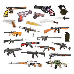 Parches Bordados Personalizados para Ropa de Bayoneta, Rifle de Francotirador, Escopeta, <span class=keywords><strong>Granada</strong></span>, Subfusil y Pistola - Product Image 1