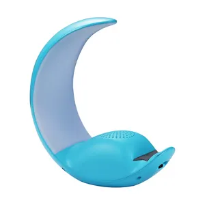 Moon Lamp RGB Color Touch Changing Light Bluetooth 5W Light Speaker Suitable for Kids Adults Bedroom Speaker Phone Holder Design