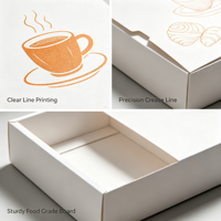 Boîte cadeau en papier personnalisée pour emballage alimentaire de café, biscuits et produits de boulangerie