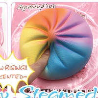 Prix de gros Jouets Squishy Kawaii en forme de boulette et de dumpling, multicolores arc-en-ciel, à remontée lente, en PU, anti-stress