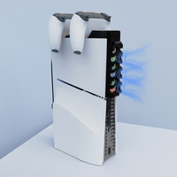 Support de chargement à double contrôleur avec ventilateur de refroidissement RVB pour PS5 Slim HBP-559