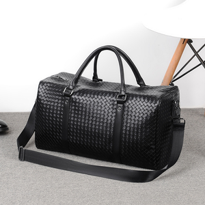High Quality Custom Logo PU Leather Garment Duffel Bag For With Collapsible