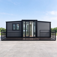 Module d'habitation préfabriqué pliable et extensible en conteneur, 2, 3 ou 4 chambres, 20ft ou 40ft