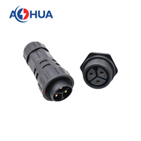 Connecteur de câble IP68 pour l'extérieur, panneau d'alimentation CA IP68, montage en panneau, M25, 3 broches, prise circulaire en plastique mâle/femelle, 25A, 2,5/1,5/0,75 mm2
