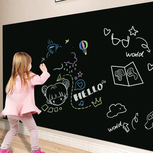 FOSKA-Décalcomanie en Vinyle Auto-Adhésif de 18x79 Pouces, 5 Craies de Couleur, Accessoires de Classe de Haute Qualité, Tableaux Noirs pour Enfants - Product Image 6