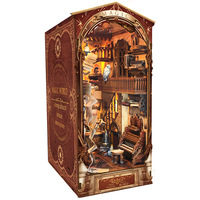Baleine ciel bricolage cabane monde magique 3D stéréoscopique à la main en bois assemblage serre-livres modèle de bureau jouet pour 14 ans et plus comme cadeau de vacances