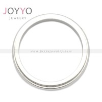 Minimaliste Top Qualité Haute Polonais Plaine Bijoux En Acier Inoxydable Femmes Mince Simple De Base Bague En Argent