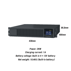 Rack-Mounted 2000VA 2KVA up cung cấp điện liên tục được xây dựng trong pin 0 Thời gian chuyển đổi, trực tuyến, thiết kế chuyển đổi kép - Product Image 2