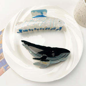 Nouvelles pinces à cheveux requin et dauphin, design personnalisé, grande taille, série Océan, accessoires pour cheveux pour femmes - Product Image 3