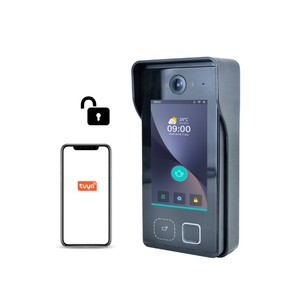 Interphone intelligent Hiwink avec <span class=keywords><strong>sonnette</strong></span> à reconnaissance faciale, écran tactile 4 pouces, déverrouillage par empreinte digitale et reconnaissance palmaire, IP65 avec options d'alimentation <span class=keywords><strong>solaire</strong></span> et PoE - Product Image 6