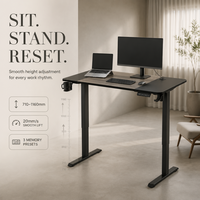 Bureau relevable en placage de bois massif AOR pour le bureau et les jeux à domicile, disponible en design moderne, options multicolores, vente en gros d'usine