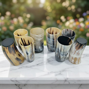 Vasos de cuerno natural hechos a mano para cerveza artesanal, taza de cuerno de buey para whisky, cerveza, vino, regalo rústico para bar, colección de vasos de cuerno. - Product Image 6