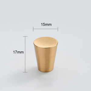 BECORA ラウンド真鍮ノブ キャビネットドア ワードローブ食器棚ハンドル クリームスタイル シングルホール引き出しプル フレンチドアハンドル - Product Image 4