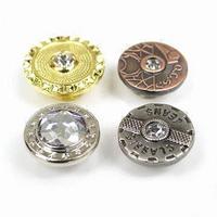 Cubiertas decorativas de moda de botón de vaqueros duraderas de buena calidad botones a presión para ropa