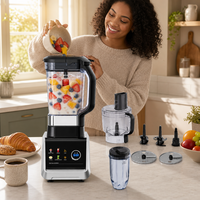 Mixeur 8-en-1 multifonction haute performance 1500W pour aliments et viande, mixeur commercial haute vitesse, extracteur de jus silencieux