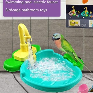 Bañera automática con grifo <span class=keywords><strong>para</strong></span> aves, bañera de baño automática <span class=keywords><strong>para</strong></span> loros, alimentador de aves, cuenco - Product Image 2