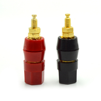 Bornes rouge et noir, connecteur d'amplificateur, borne de liaison, poste banane, prise de haut-parleur, prise adaptateur