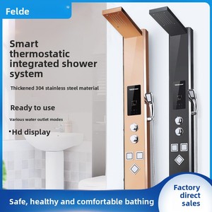 Panneau de douche mural multifonctionnel en acier inoxydable avec affichage numérique et <span class=keywords><strong>chauffe</strong></span>-<span class=keywords><strong>eau</strong></span> électrique intégré - Product Image 5