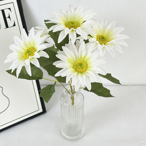 7 tenedores de girasol, ramo de girasol artificial, fábrica al por mayor - Product Image 3