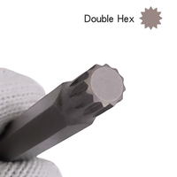 Adaptateur de douille hexagonale double en acier CR-V, 7 pièces de tailles variées, entraînement 3/8 pouces, tige de 110 mm, pour outils de réparation, cliquets, boulons à 12 points
